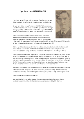 A preview of a PDF biography for Lees, Peter